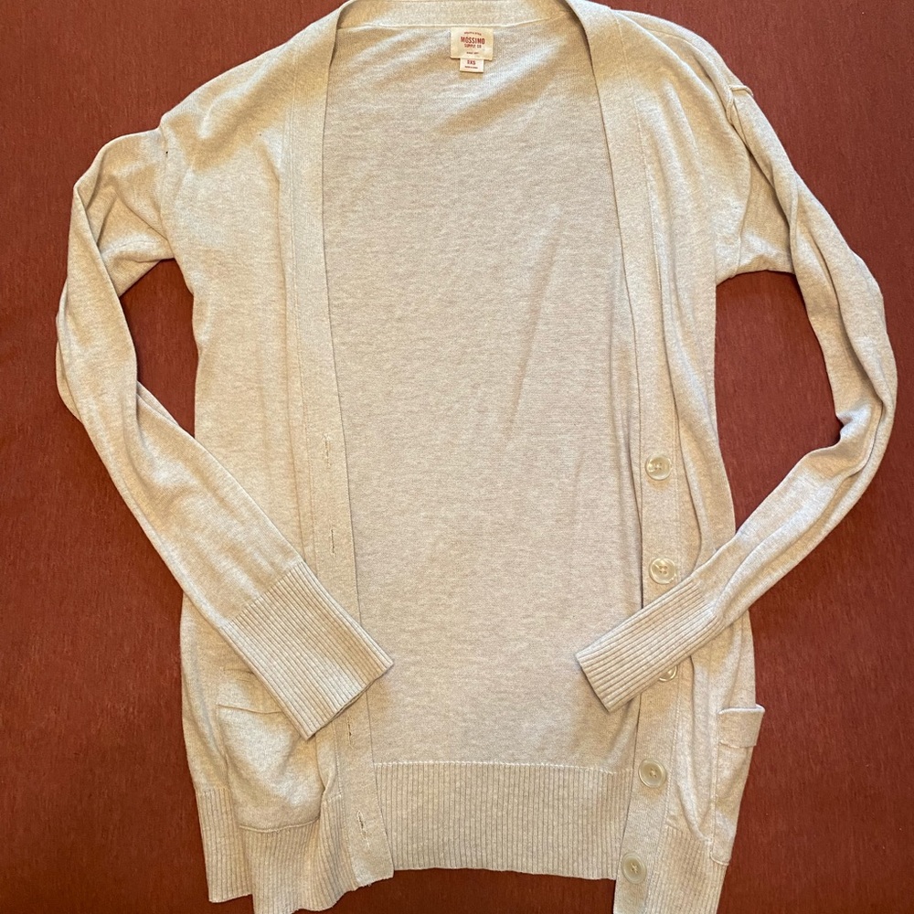 cream button down cardigan